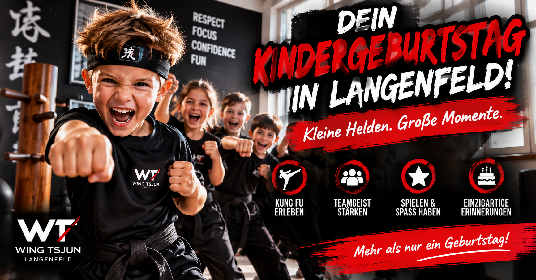 Kindergeburtstag in der Wing Tsjun Akademie Langenfeld